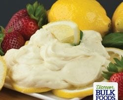 natural lemon cheesecake dip