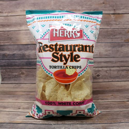 Bag of Herr's White Corn Tortilla Chips