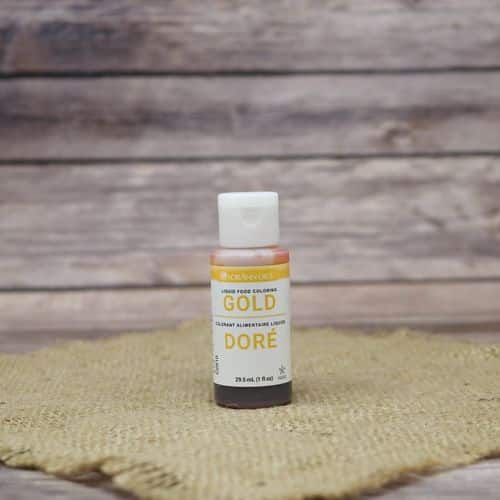 Small bottle of gold food coloring
