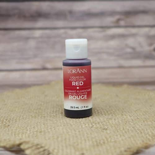 Small bottle of red food coloring