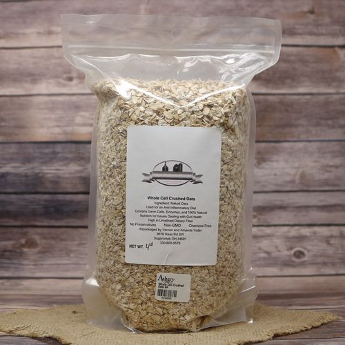 Bag of whole cell crushed oats