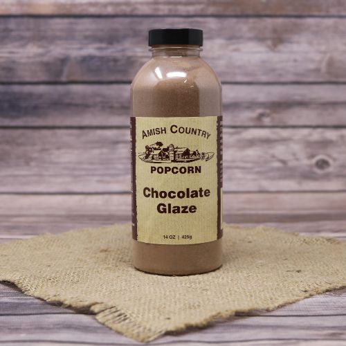 Bottle of Amish Country Chocolate Popcorn Glaze
