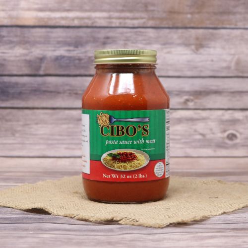 32 oz jar of Pasta Sauce w/ Meat, Cibo's