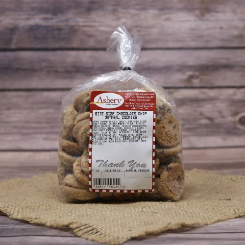 Bag of Bite Size Chocolate Chip Oatmeal Cookies
