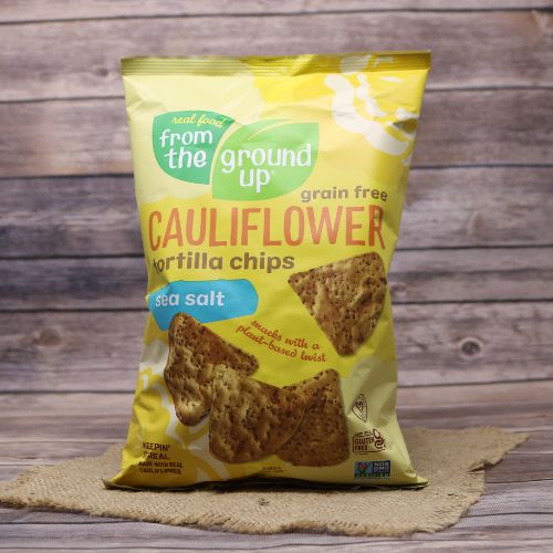 Bag of Cauliflower Tortilla Chips with Sea Salt