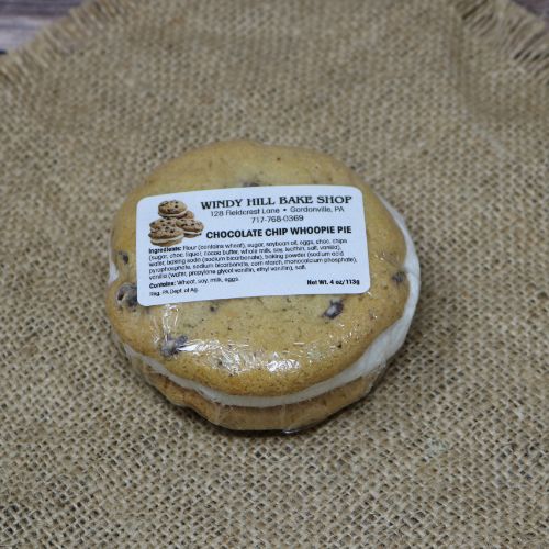 Individually wrapped Chocolate Chip Whoopie Pie