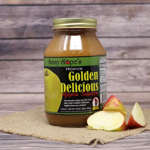 32 ounce Jar of Sunny Slope Golden Delicious Apple Sauce