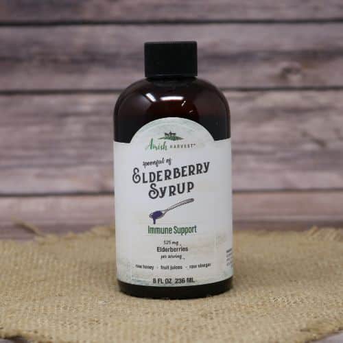 Small bottle of Elderberry syrup