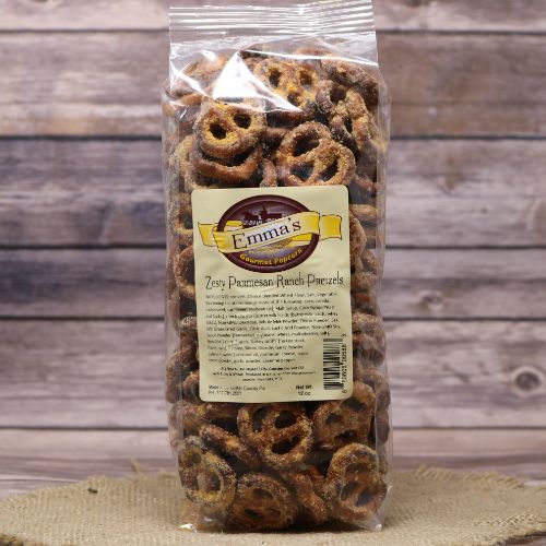 Bag of parmesan flavored pretzels