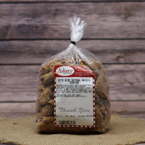 Bag of oatmeal raisin cookies